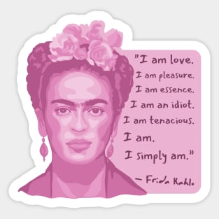 Frida Kahlo Portrait and Quote Sticker